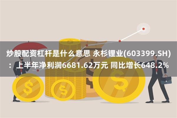 炒股配资杠杆是什么意思 永杉锂业(603399.SH)：上半年净利润6681.62万元 同比增长648.2%