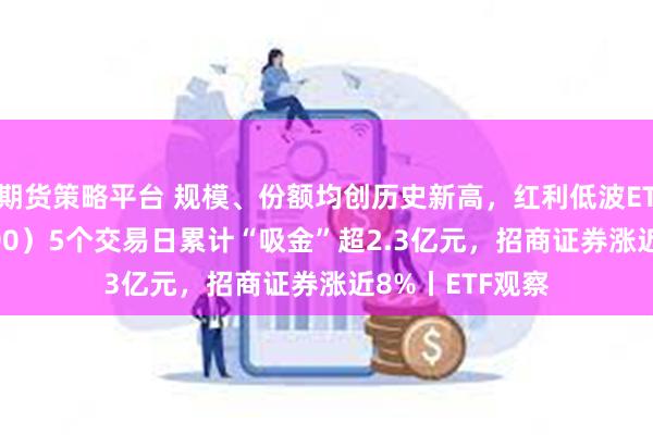 期货策略平台 规模、份额均创历史新高，红利低波ETF基金（515300）5个交易日累计“吸金”超2.3亿元，招商证券涨近8%丨ETF观察