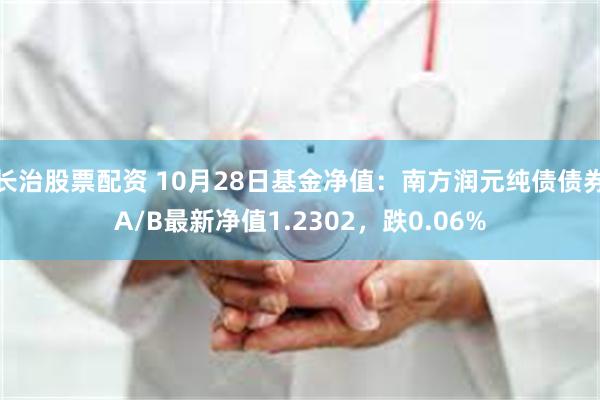 长治股票配资 10月28日基金净值：南方润元纯债债券A/B最新净值1.2302，跌0.06%